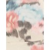 Linen blend top with floral print