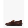 Suede loafer with engraved logo