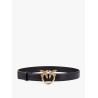 Berry leather belt