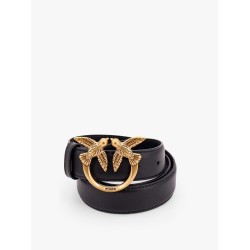 Berry leather belt