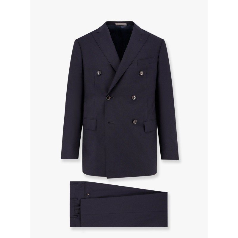 Double-breasted virgin wool suit