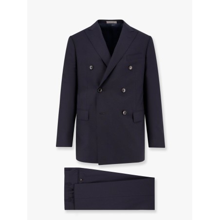 Double-breasted virgin wool suit