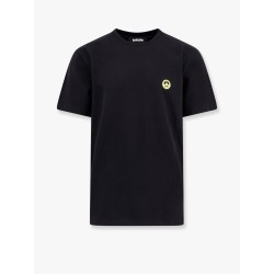 Cotton t-shirt with frontal and back logo print