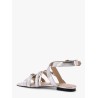 Laminated leather sandals