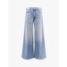 Cotton blend jeans wirh back logo label