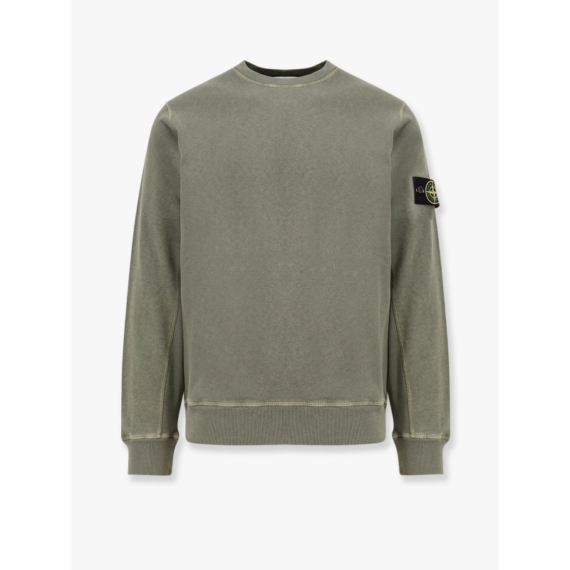Cotton sweatshirt with removable iconic patch
