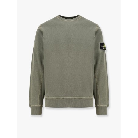 Cotton sweatshirt with removable iconic patch