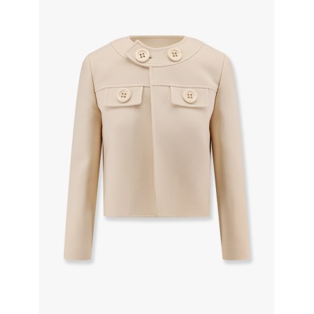 Brompton wool and silk blazer with maxi buttons