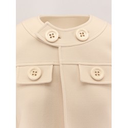 Brompton wool and silk blazer with maxi buttons