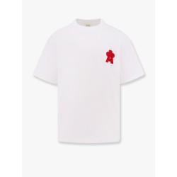 Cotton t-shirt with flocked logo detail