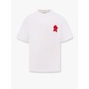 Cotton t-shirt with flocked logo detail