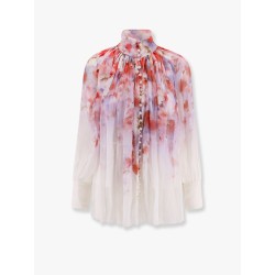 Printed viscose shirt with internal tank top