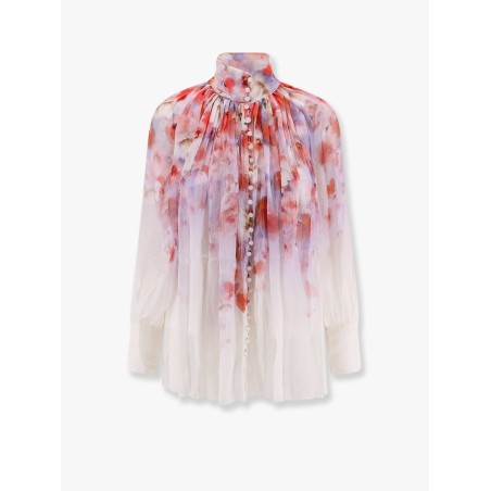 Printed viscose shirt with internal tank top