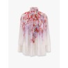 Printed viscose shirt with internal tank top