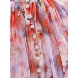 Printed viscose shirt with internal tank top