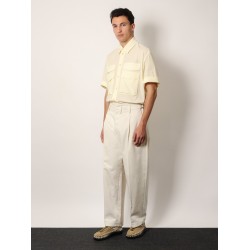 Utility crepe cotton shirt