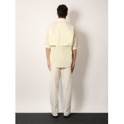 Utility crepe cotton shirt