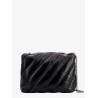 Matelassé leather shoulder bag with iconic love birds buckle