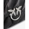 Matelassé leather shoulder bag with iconic love birds buckle
