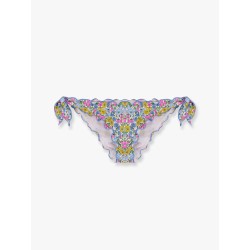 Moon bikini slip with poppy and daisy print