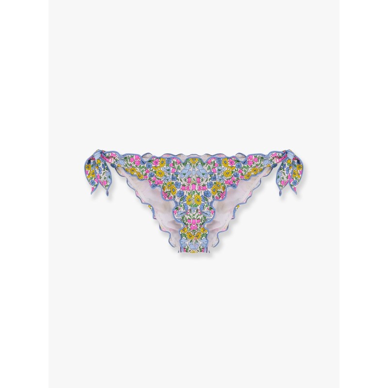 Moon bikini slip with poppy and daisy print