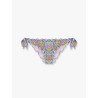 Moon bikini slip with poppy and daisy print