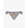 Moon bikini slip with poppy and daisy print