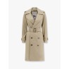 Organic cotton trench with check lining
