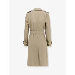 Organic cotton trench with check lining