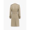 Organic cotton trench with check lining