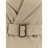 Organic cotton trench with check lining
