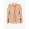 Silk shirt with rouches