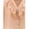 Silk shirt with rouches