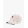 Cotton baseball hat with logo patch
