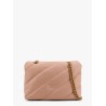 Matelassé leather shoulder bag with iconic love birds buckle