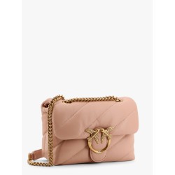 Matelassé leather shoulder bag with iconic love birds buckle