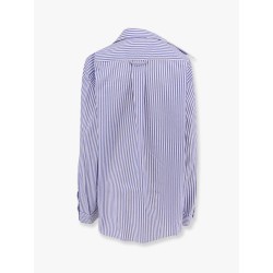 Cotton shirt with striped motif