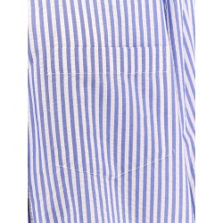 Cotton shirt with striped motif