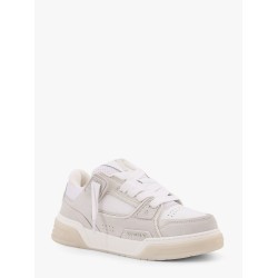 Studio mesh and suede low-top sneakers