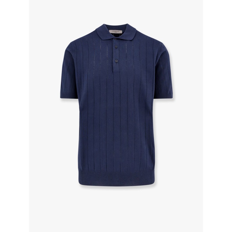 Garment-dyed cotton polo shirt