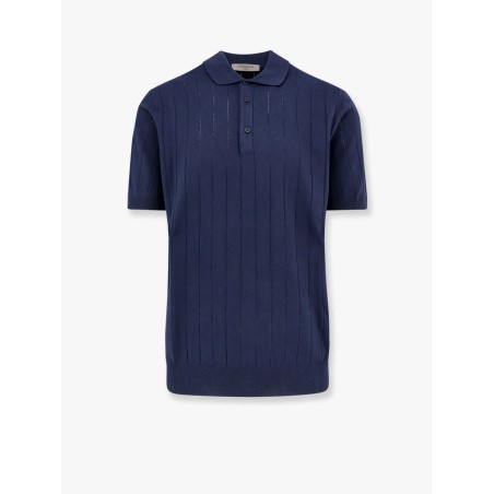 Garment-dyed cotton polo shirt