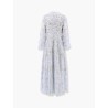 Embroidered tulle long dress