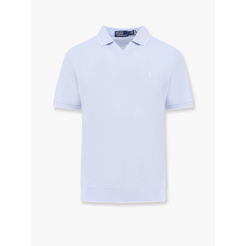 Cotton polo shirt with logo embroidery