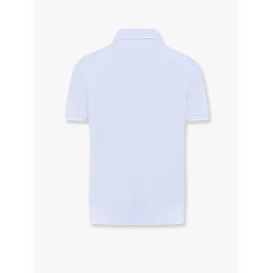 Cotton polo shirt with logo embroidery