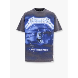 Organic cotton and hemp t-shirt with maxi metallica print