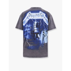 Organic cotton and hemp t-shirt with maxi metallica print