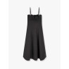 Long dress with horizontal neckline