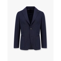 Cotton blazer with iconic brooch