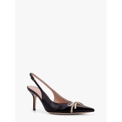 Valentino garavani leather slingback with patent leather toe