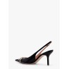 Valentino garavani leather slingback with patent leather toe